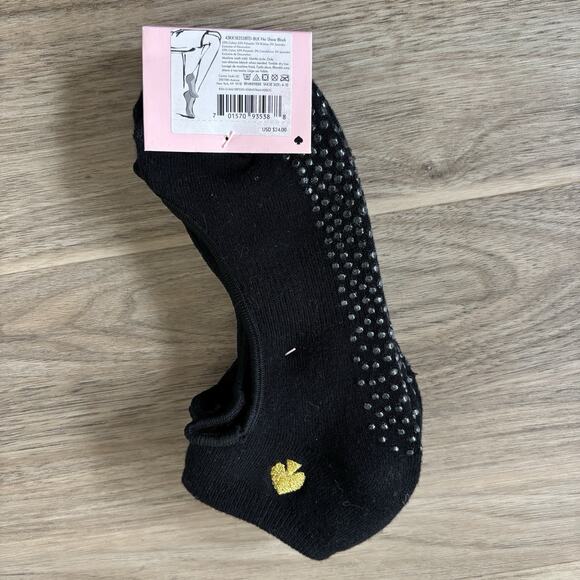 New Kate Spade New York Barre Sock Set Black Grip Ankle One Size (2 pair) - Picture 4 of 4